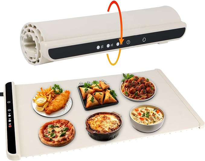 Flexi-Warm food warming mat keeping meals hot on the table
